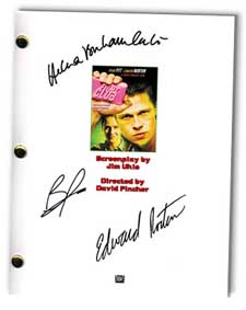 fight club  signed script