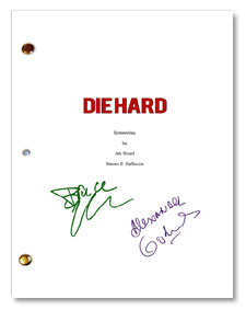 die hard  signed movie script