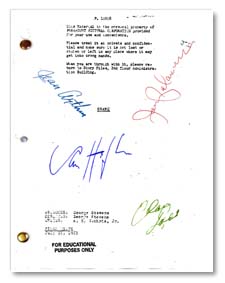 shane 1953  signed script